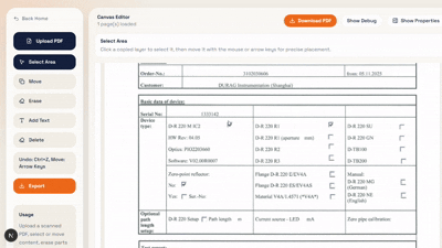Demo showing how to modify scanned PDFs by selecting, copying, and moving content
